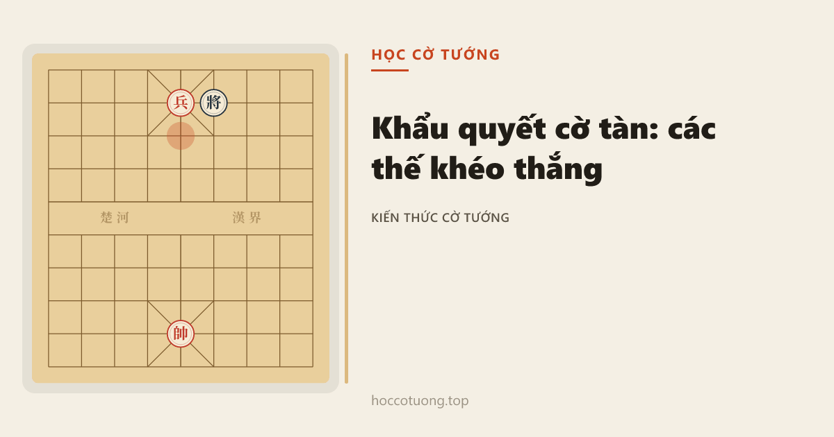 Khẩu Quyết Cờ Tàn: Các Thế Khéo Thắng — Đi Sai Một Nước Là Hòa (Sơ Đồ Tư Duy)